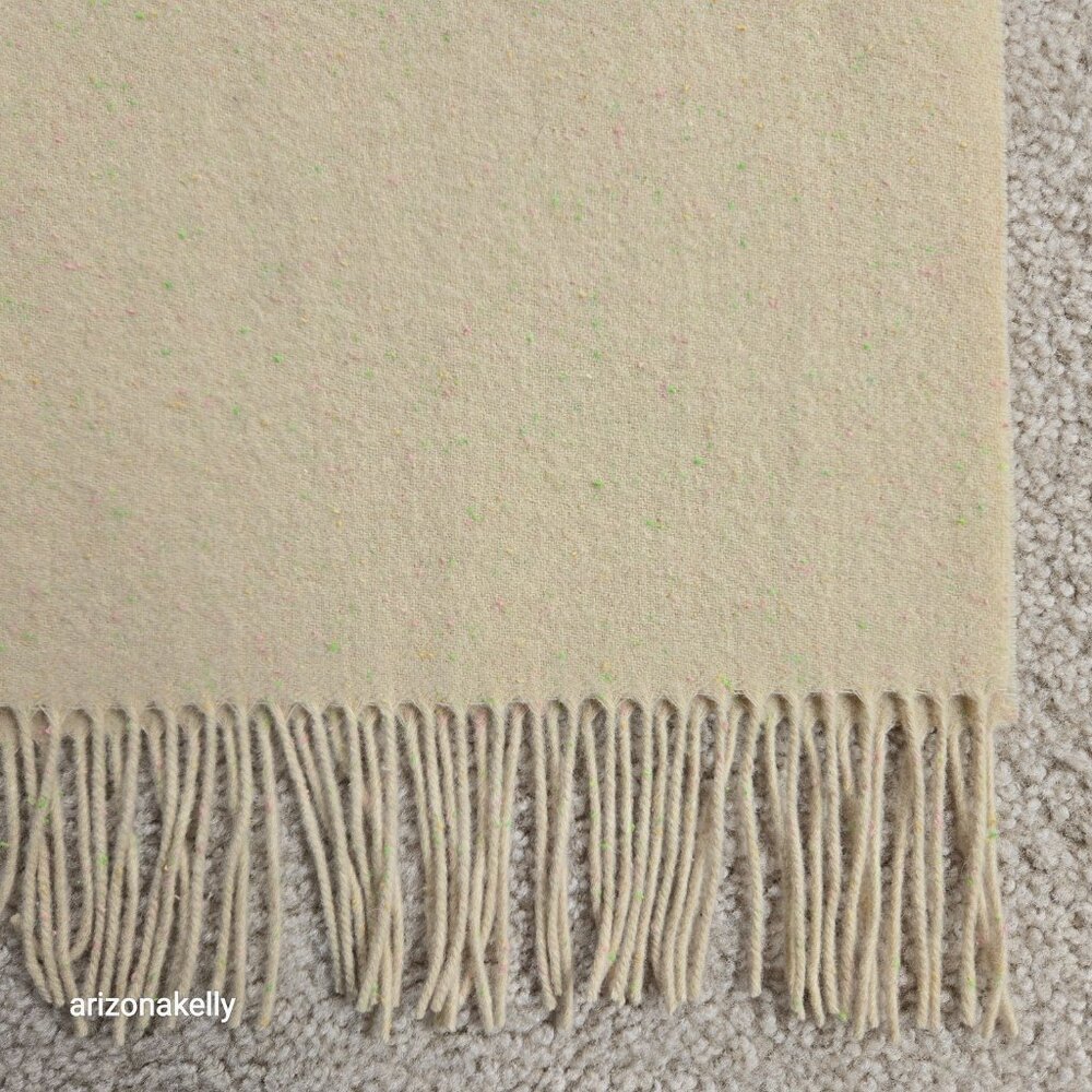 NWOT J. Crew Fringed Scarf in Speckled Wool - Picture 3 of 15